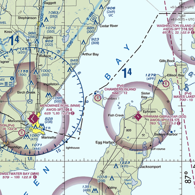 Chambers Island Airport (30WI) VFR Sectional  Gaming Mouse Pad