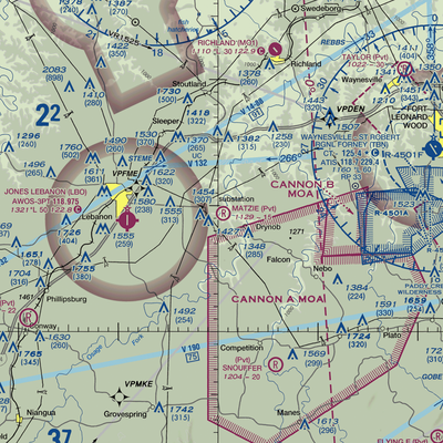 Matzie Airport (30MO) VFR Sectional  Gaming Mouse Pad