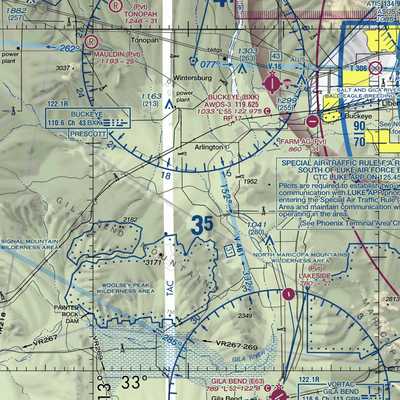 Gila Compressor Station Airport (30AZ) VFR Sectional  Gaming Mouse Pad