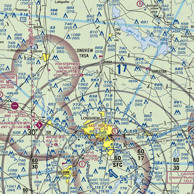 Tailwheel Airport (2XA7) VFR Sectional  Gaming Mouse Pad