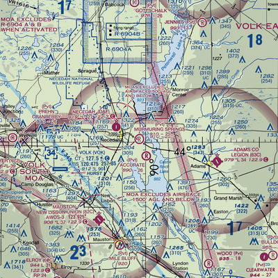 Murmuring Springs Airport (2WN5) VFR Sectional  Gaming Mouse Pad