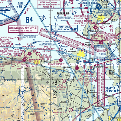 Diamond Point Airstrip (2WA1) VFR Sectional  Gaming Mouse Pad