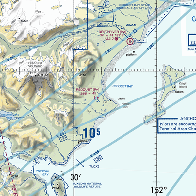 Redoubt View Seaplane Base (2VI2) VFR Sectional  Gaming Mouse Pad