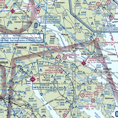 Arrowhead Point Airport (2VA6) VFR Sectional  Gaming Mouse Pad