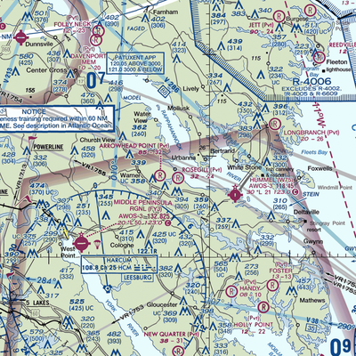 Rosegill Farm Airstrip (2VA5) VFR Sectional  Gaming Mouse Pad