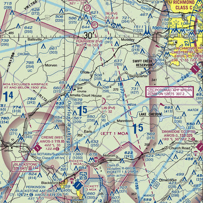 Merlin Aerodrome (2VA3) VFR Sectional  Gaming Mouse Pad