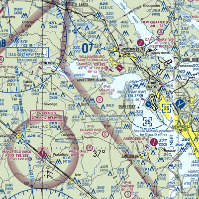 Melville Airstrip (2VA2) VFR Sectional  Gaming Mouse Pad