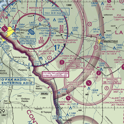 La Fonda Ranch Airport (2TX3) VFR Sectional  Gaming Mouse Pad