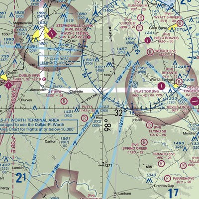 Ray Smith Farm Airport (2TX2) VFR Sectional  Gaming Mouse Pad