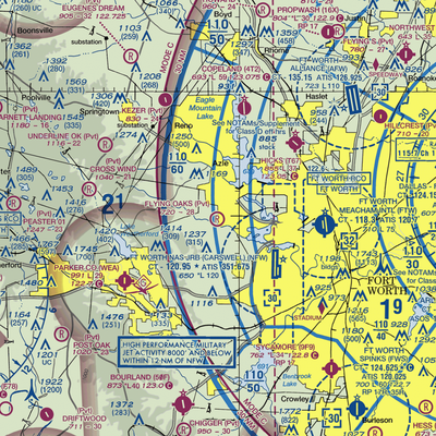 Flying Oaks Airport (2TE2) VFR Sectional  Gaming Mouse Pad