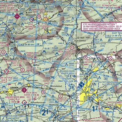 The Old Commonwealth Aerodrome (2PA6) VFR Sectional  Gaming Mouse Pad