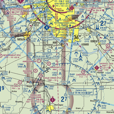 Myers Field Airstrip (2OL2) VFR Sectional  Gaming Mouse Pad