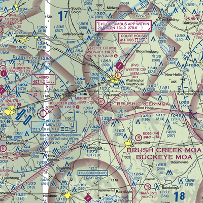 Merritt Airport (2OH2) VFR Sectional  Gaming Mouse Pad