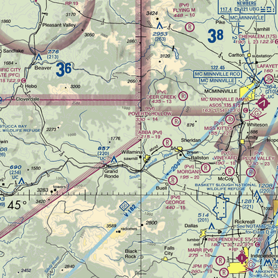 Mendenhall Airstrip (2OG5) VFR Sectional  Gaming Mouse Pad