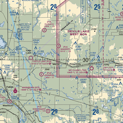 Westerlind Airport (2ND1) VFR Sectional  Gaming Mouse Pad