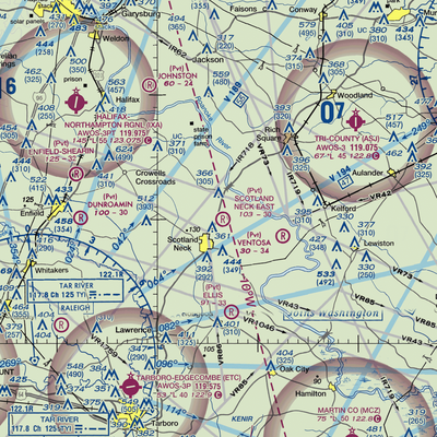 Scotland Neck East Airport (2NC7) VFR Sectional  Gaming Mouse Pad