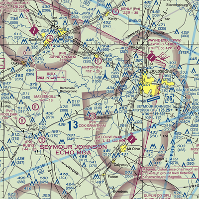 Scottbrook Farm Airport (2NC4) VFR Sectional  Gaming Mouse Pad