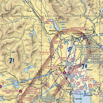 Bates Airstrip (2MT0) VFR Sectional  Gaming Mouse Pad