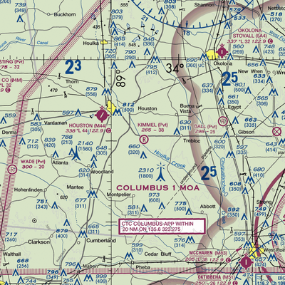 Kimmel Land & Cattle Airport (2MS9) VFR Sectional  Gaming Mouse Pad