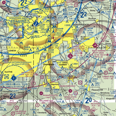 Runway Ranch Airport (2MO9) VFR Sectional  Gaming Mouse Pad