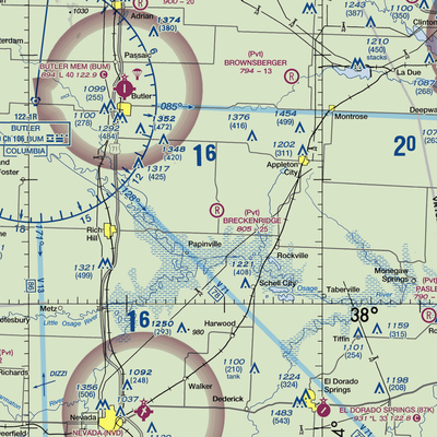 Breckenridge Airport (2MO4) VFR Sectional  Gaming Mouse Pad