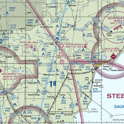 The Farm Airport (2MI6) VFR Sectional  Gaming Mouse Pad