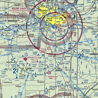 Weihler Airport (2LL2) VFR Sectional  Gaming Mouse Pad