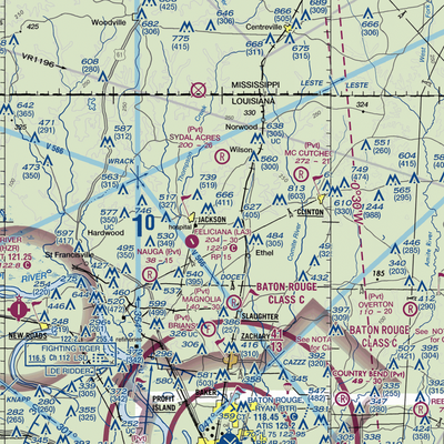 Howell 1 Airport (2LA6) VFR Sectional  Gaming Mouse Pad