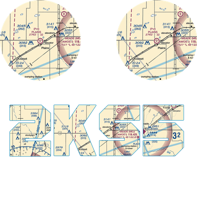 Plains Municipal Airport (2KS5) VFR Sectional Sticker Pack