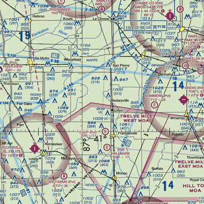 Tatertown Airport (2IN3) VFR Sectional  Gaming Mouse Pad