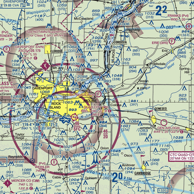 Mc Neal's Field (2IL3) VFR Sectional  Gaming Mouse Pad