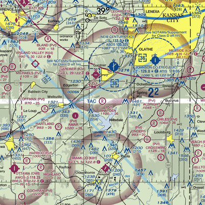 Hayden Farm Airport (00KS) VFR Sectional  Gaming Mouse Pad