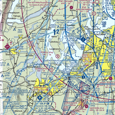 Howell Airport (00WA) VFR Sectional  Gaming Mouse Pad