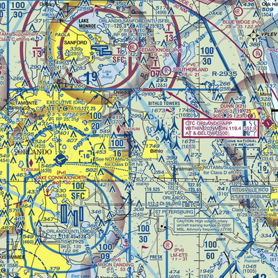 Rybolt Ranch Airport (01FA) VFR Sectional  Gaming Mouse Pad