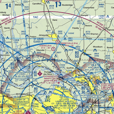 William E. Koenig Airport (01IS) VFR Sectional  Gaming Mouse Pad