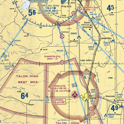 Champion Ranch Airport (01NM) VFR Sectional  Gaming Mouse Pad