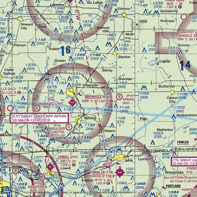 Fairplains Airpark (02MI) VFR Sectional  Gaming Mouse Pad