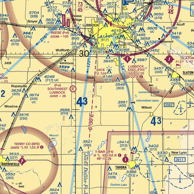 The Palms At Kitty Hawk Airport (02TX) VFR Sectional  Gaming Mouse Pad