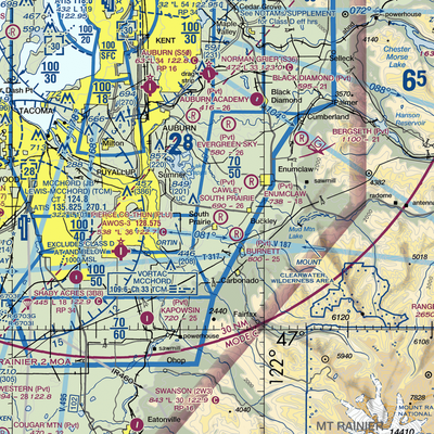 Cawleys South Prairie Airport (02WA) VFR Sectional  Gaming Mouse Pad