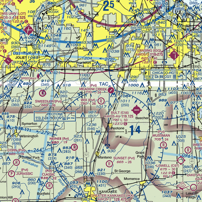 Wix Airport (03IL) VFR Sectional  Gaming Mouse Pad