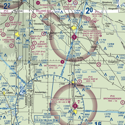 Mc Donnell Airport (03MU) VFR Sectional  Gaming Mouse Pad