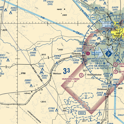 Creekside Airport (03XS) VFR Sectional  Gaming Mouse Pad