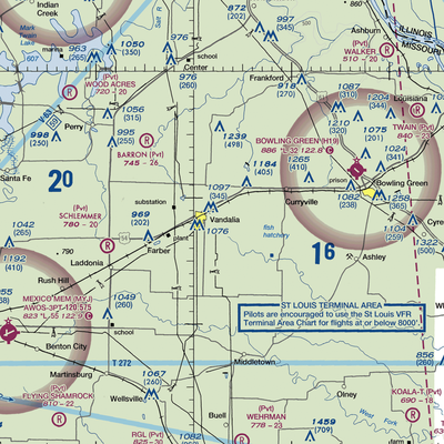 Airpark Private Airport (04MO) VFR Sectional  Gaming Mouse Pad