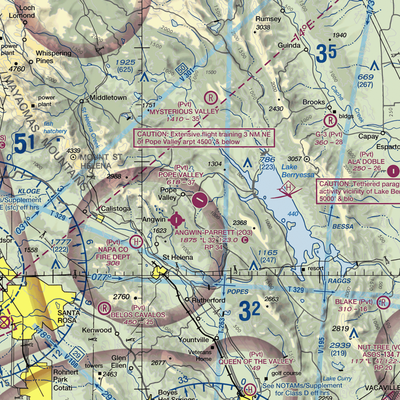 Pope Valley Airport (05CL) VFR Sectional  Gaming Mouse Pad