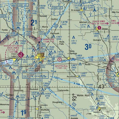 Spotts Field (05IA) VFR Sectional  Gaming Mouse Pad