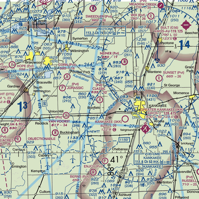 Classic Landings Airport (05IL) VFR Sectional  Gaming Mouse Pad