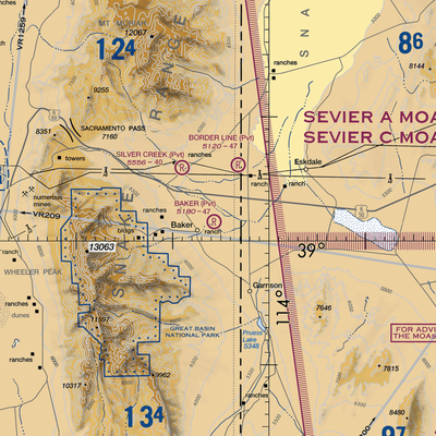 Baker Ranches Airport (05NV) VFR Sectional  Gaming Mouse Pad