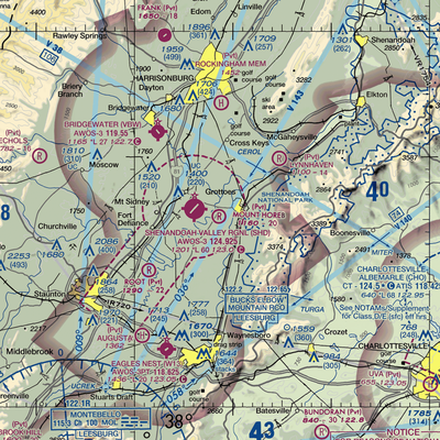 Mount Horeb Field (06VA) VFR Sectional  Gaming Mouse Pad