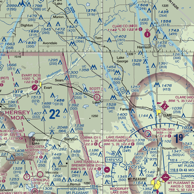 Scott Airstrip (07MI) VFR Sectional  Gaming Mouse Pad