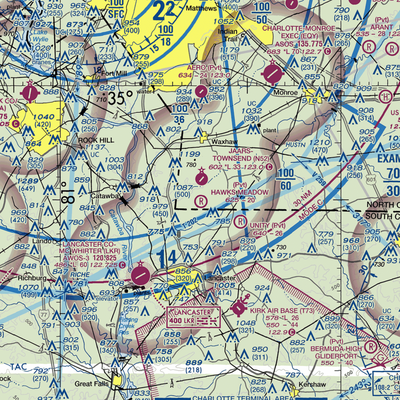 Hawks Meadow Airport (07NC) VFR Sectional  Gaming Mouse Pad